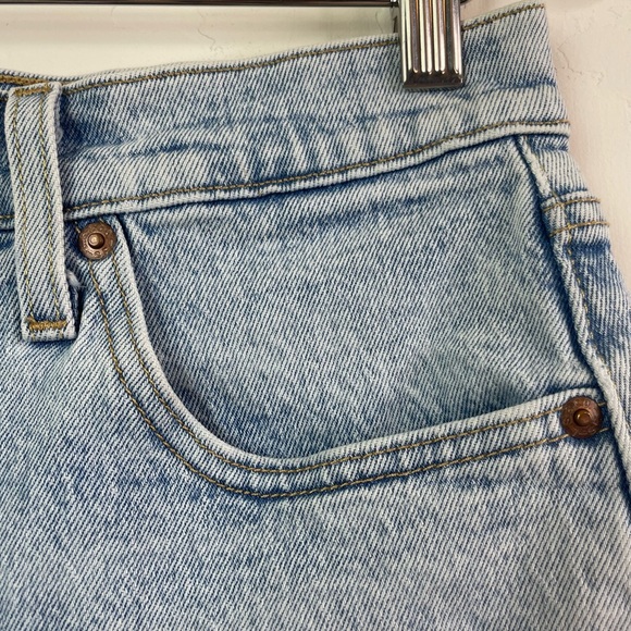 Levi's 501 Original Button Fly High Waist Destroyed Cutoff Denim Shorts Size 29 - Picture 7 of 16